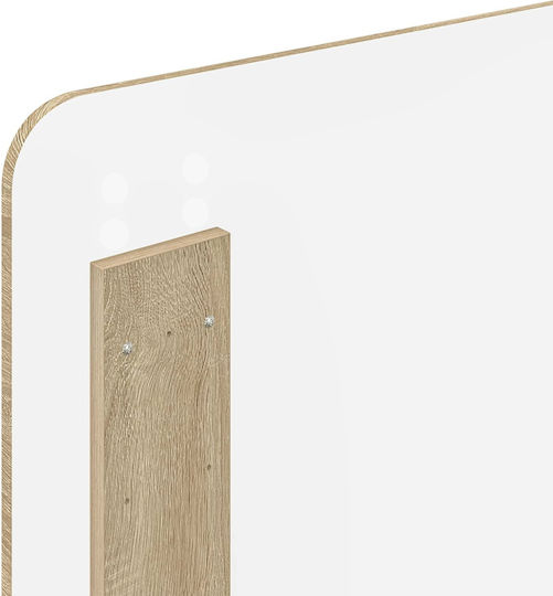Pat Single Din Lemn Stejar Sonoma Cu Plăci Pentru Saltea 75x190cm