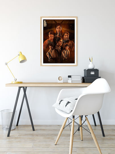 Gaming Poster Last Us Part Ii Gm2372 21cm X 30cm Κορνίζα Φυσικό Ξύλου Μπεζ