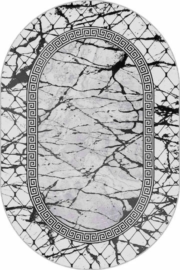 Oval Living Room Rug Elegant Pattern Modern Spaces Gray 80cm x 120cm Oval Living Room Rug Elegant Pattern Modern Spaces Gray 80cm x 120cm