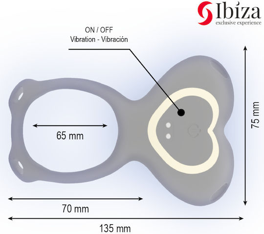 Ibiza Heart Panty Vibrator for Couples with Remote Control