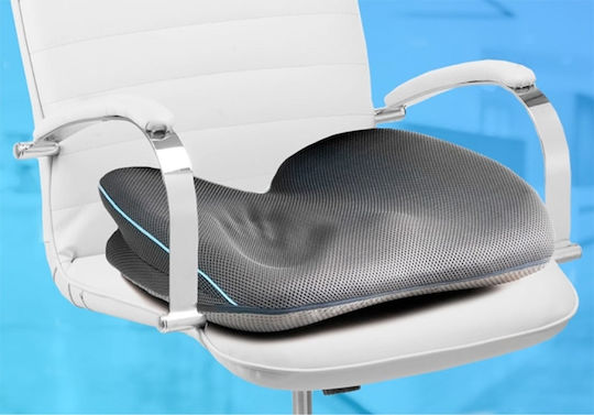 Orthopedic Seat Cushion with Memory Foam 45x38x8cm Gray