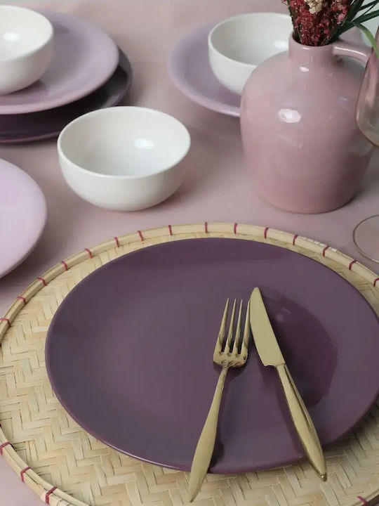 Purple Mix Porcelain Dinnerware Set 18 Pieces Purple 27x27cm