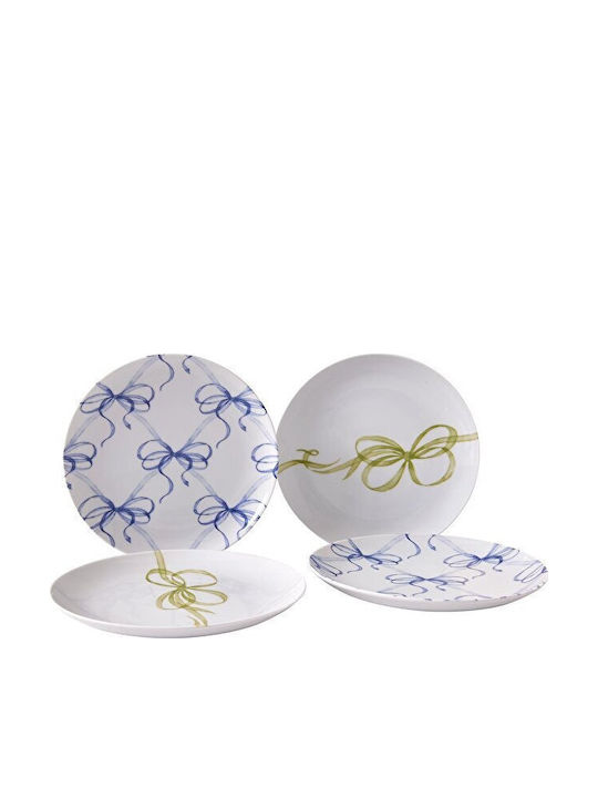 Porcelain Fiocco Dinnerware Set 4 Pieces 21x21cm