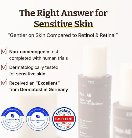 Dr. REJU-ALL Retino-Mela Anti-aging Serum Face for Radiance 30ml