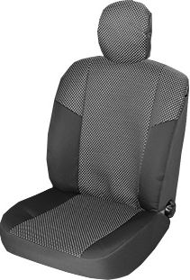 Car Seat Covers Dedicated Dacia Duster I 2010 Textile Material Smartic 11 Pieces Black Grey