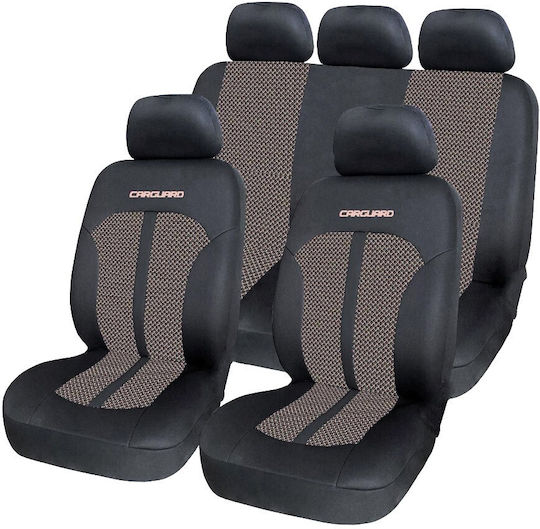 Premium Universelle Beiget+Schwarze Autositzbezüge CarGuard