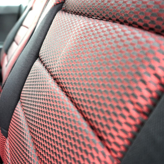 Premium Universal Car Seat Covers Red Black Carguard