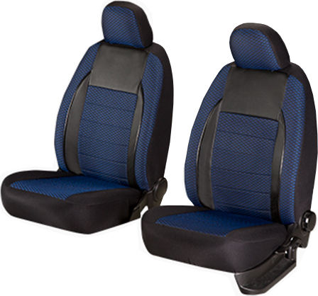 Комплект Калъфи За Автомобилни Седалки Elegance Edition V2 Текстилен Материал Еко Кожа Вложки 11 Броя Синьо