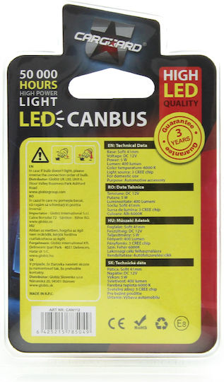Set 1 Lămpi Auto Led Spotlight Plafon Număr De Înmatriculare Cip Cree Can112