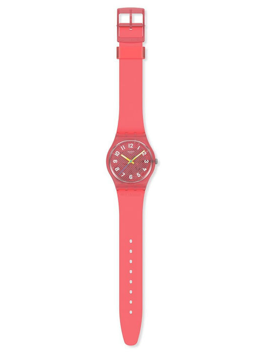 Swatch Unisex Men's Watch Battery with Blue Rubber Strap
