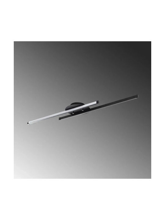 Led Φωτιστικό Τοίχου Μαύρο Μοντέρνα Γραμμή 86x17cm