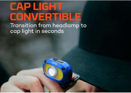Nebo Rechargeable Headlamp LED IPX4 with Maximum Brightness 550lm Mycro Blue