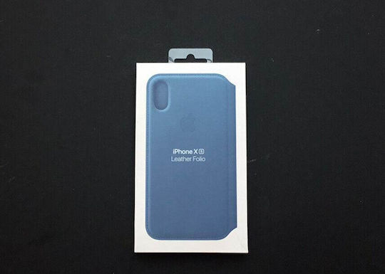 Apple Портмоне Кожа Син (iPhone X / XS)