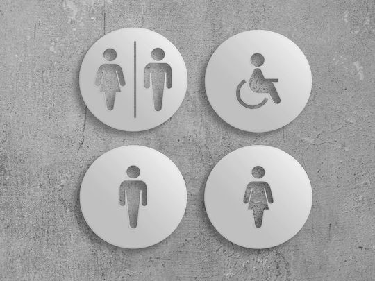 Στρογγυλές Πινακίδες Wc Minimal Ανοξειδωτο-ατσαλι-inox Wc-αμεα