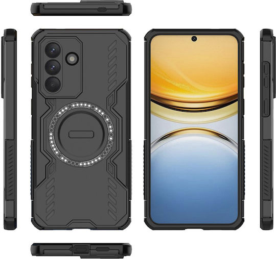 Techsuit Umschlag Rückseite Kunststoff Schwarz (Samsung Galaxy A57 5G - Techsuit)