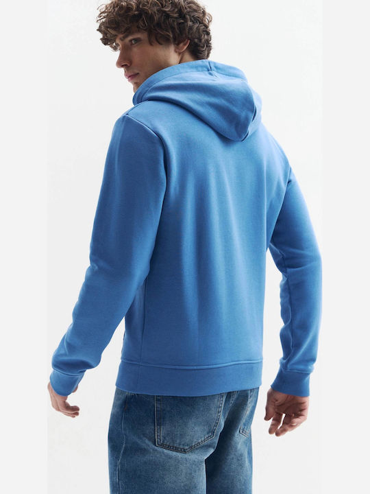 Sweatshirt with Hood Washed Federal Blue