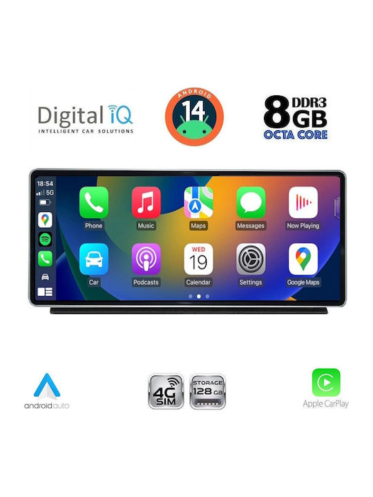 Digital IQ Car Audio System for Audi Q2 / A3 2017-2023 (Bluetooth/USB/AUX/WiFi/GPS/Apple-Carplay/Android-Auto) with Touch Screen 12.3"