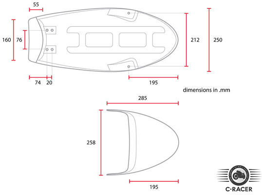 C-Racer Σέλα Μοτοσυκλέτας 578644