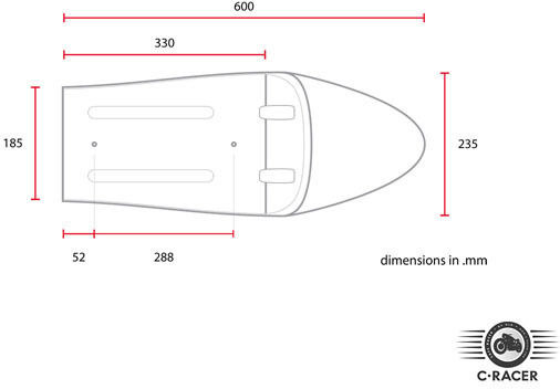 C-Racer Седалка за мотоциклет 578567