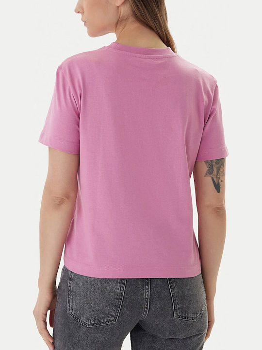 Calvin Klein Tricou Logo Zmeură Cremă