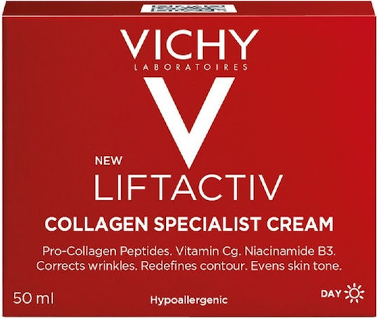 Vichy Liftactiv Collagen Specialist 16 48ωρη Ενυδατική & Αντιγηραντική Κρέμα Προσώπου Ημέρας κατά των Πανάδων με Κολλαγόνο & Πεπτίδια 50ml