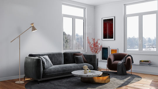 Helestra LED Φωτιστικό Δαπέδου με Θερμό Λευκό Φως 680lm Καφέ