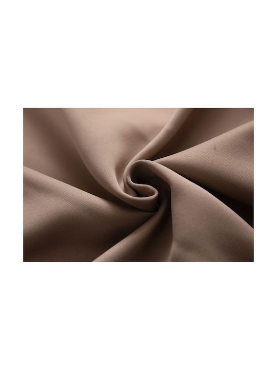 Mc Decor Blackout Curtain with Grommets Brown 140x265cm