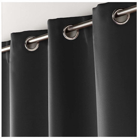 Mc Decor Blackout Curtain with Black Grommets 140x265cm