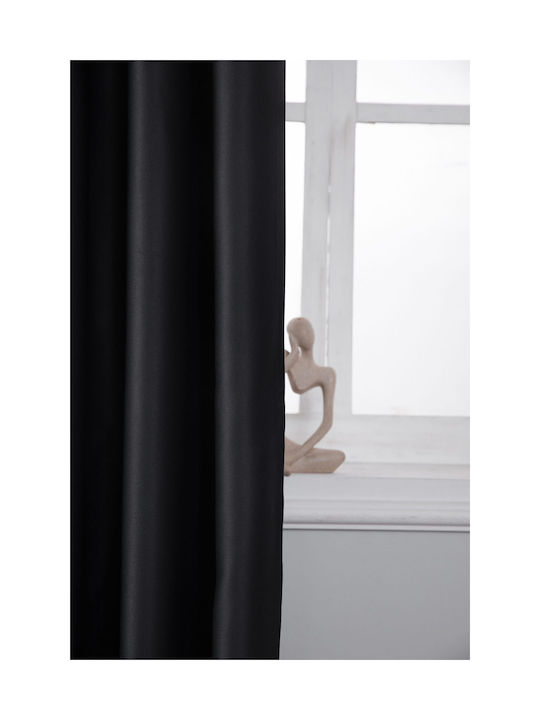 Mc Decor Blackout Curtain with Black Grommets 140x265cm