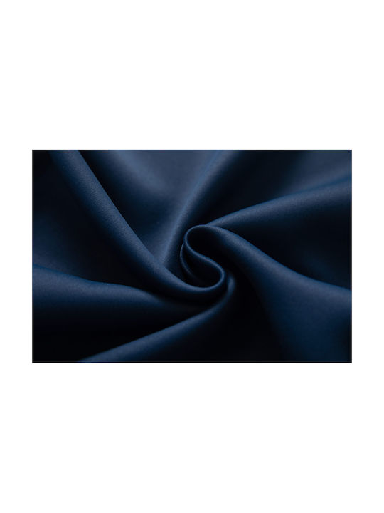 Mc Decor Blackout Curtain with Blue Grommets 140x265cm