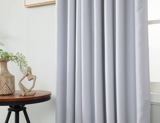 Mc Decor Blackout Curtain with Gray Grommets 140x265cm