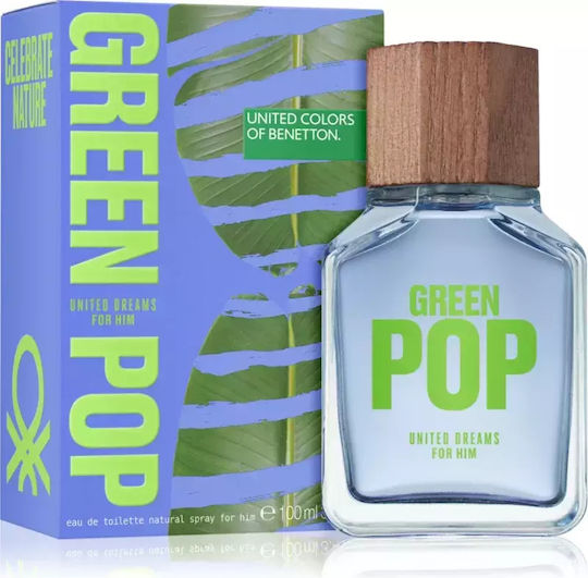 Benetton United Dreams Green Pop Him Eau De Toilette Bărbați 100 Ml