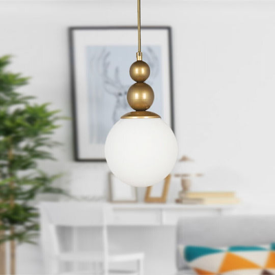 Megapap Latona Pendant Light Gold Ball with Socket E27 15x15x70cm