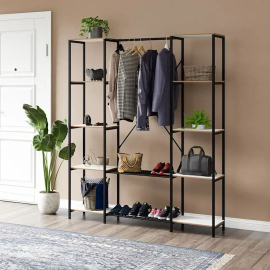 Dulap Metalic Rafturi Spațiu Pantofi Organizare Ideală Alb 170x34x160cm