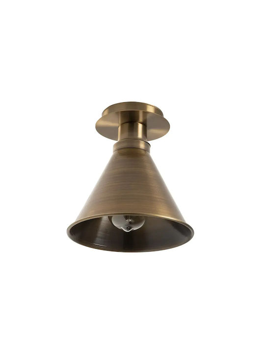 Single-Light Cone Ceiling Light Fixture Antique 20x24cm