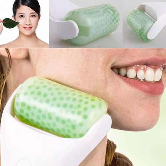 Aparat De Masaj Facial Ice Roller Alb Verde