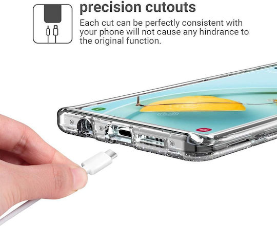 Jup Ulak Калъф 1619431 8865-22 Samsung Galaxy S10 Plus 3 В 1 Рамка TPU Прозрачен С Бляскави Елементи 6.4"