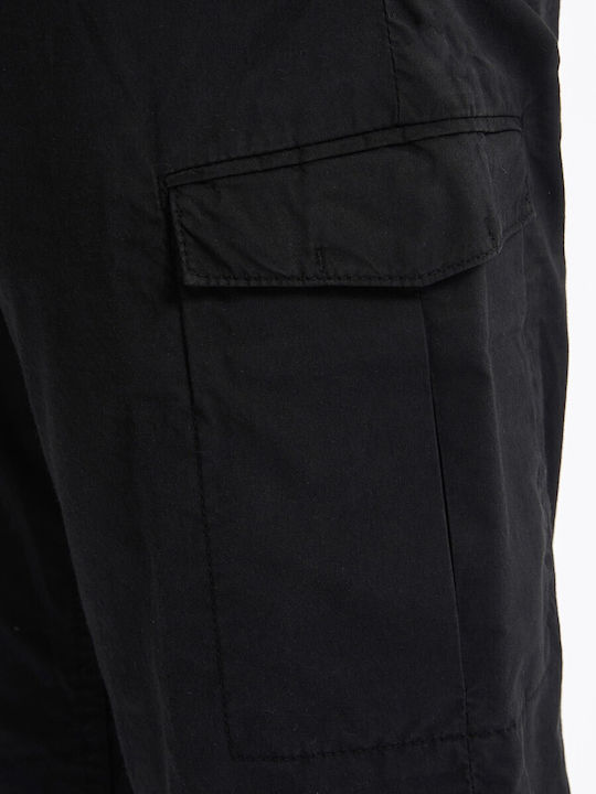 Trousers Cargo Elastic in Regular Fit Black