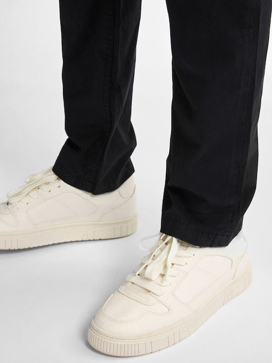 Trousers Cargo Elastic in Regular Fit Black