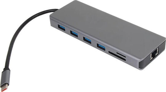 VCOM Thunderbolt 3 / USB-C Docking Station με HDMI 4K PD Ethernet Γκρι