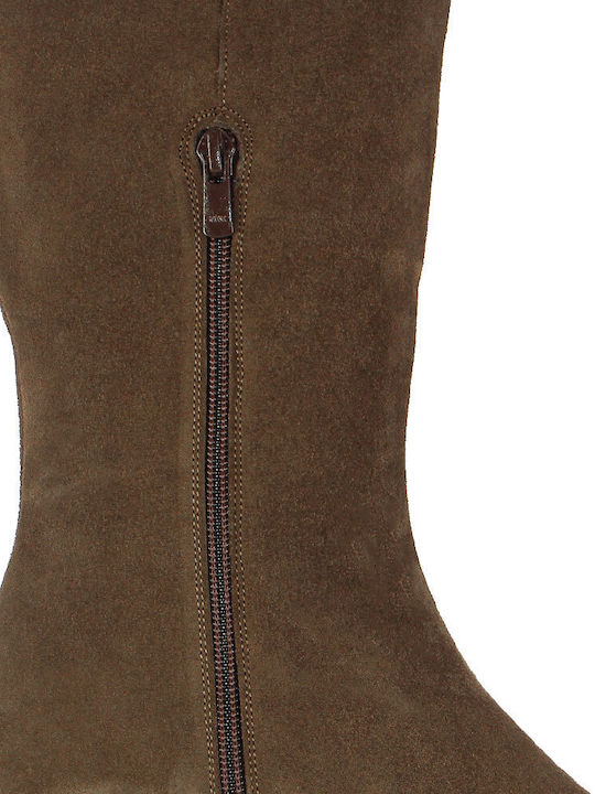 Leder Damenstiefel Braun