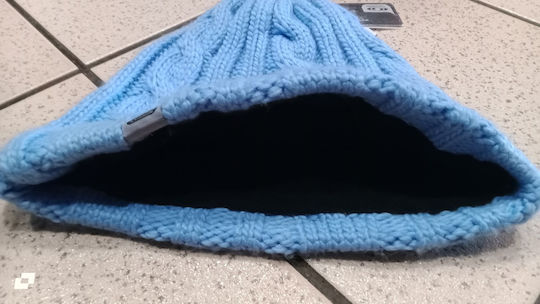 Beanie Unisex Beanie Knitted in Light Blue color