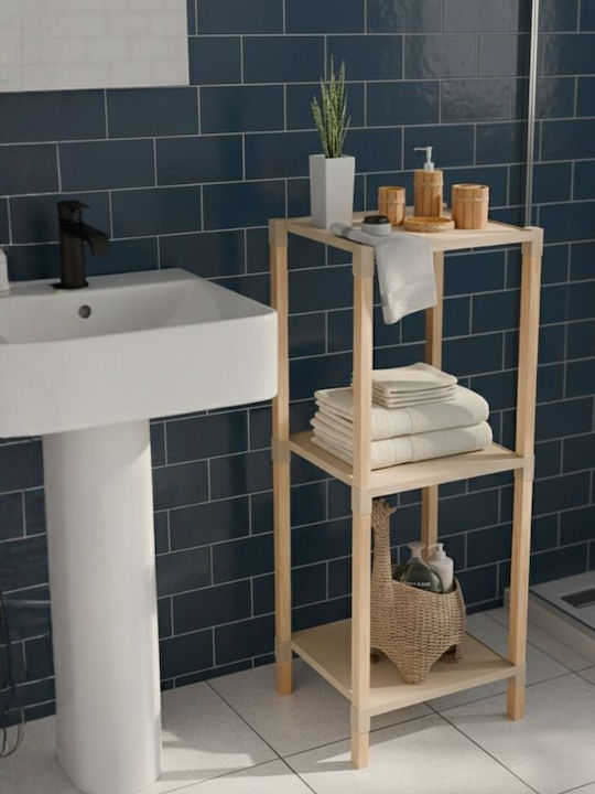 FixWood Rafturi de baie Raft Baie Plastic 28x25x72cm Bej