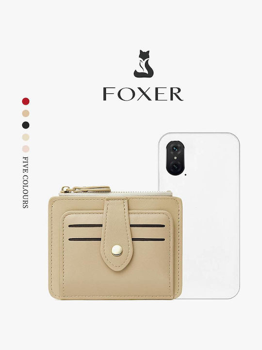 Klein Leder Damen Geldbörse Klassisch Beige