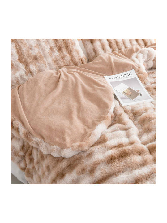 SpitiBazaar Duvet Cover Set Single 160x240cm Beige