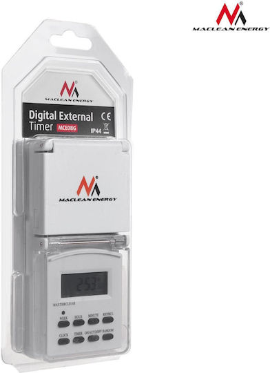 Maclean Energy Digital Zeitschaltsteckdose Täglicher / Wöchentlich mit Zufälliger Programmierung