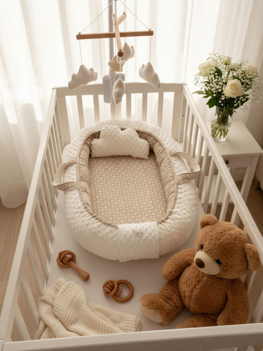 Velvet White Baby Nestkissen Natural