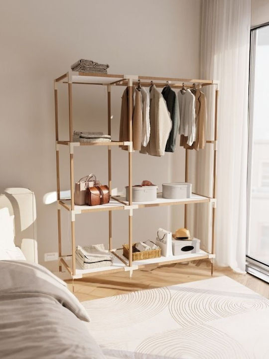 FixWood Cuier de podea din Lemn Bej 117x47x155cm