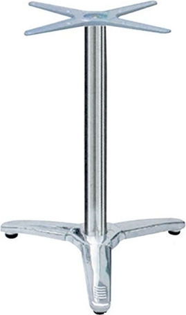 Zita Plus Roman Table Stand made of Aluminum with Regulator Aluminum/Inox 44x44x72cm
