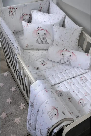 Down Town Home Crib Bumpers Classic Inside Gray 39x187cm
